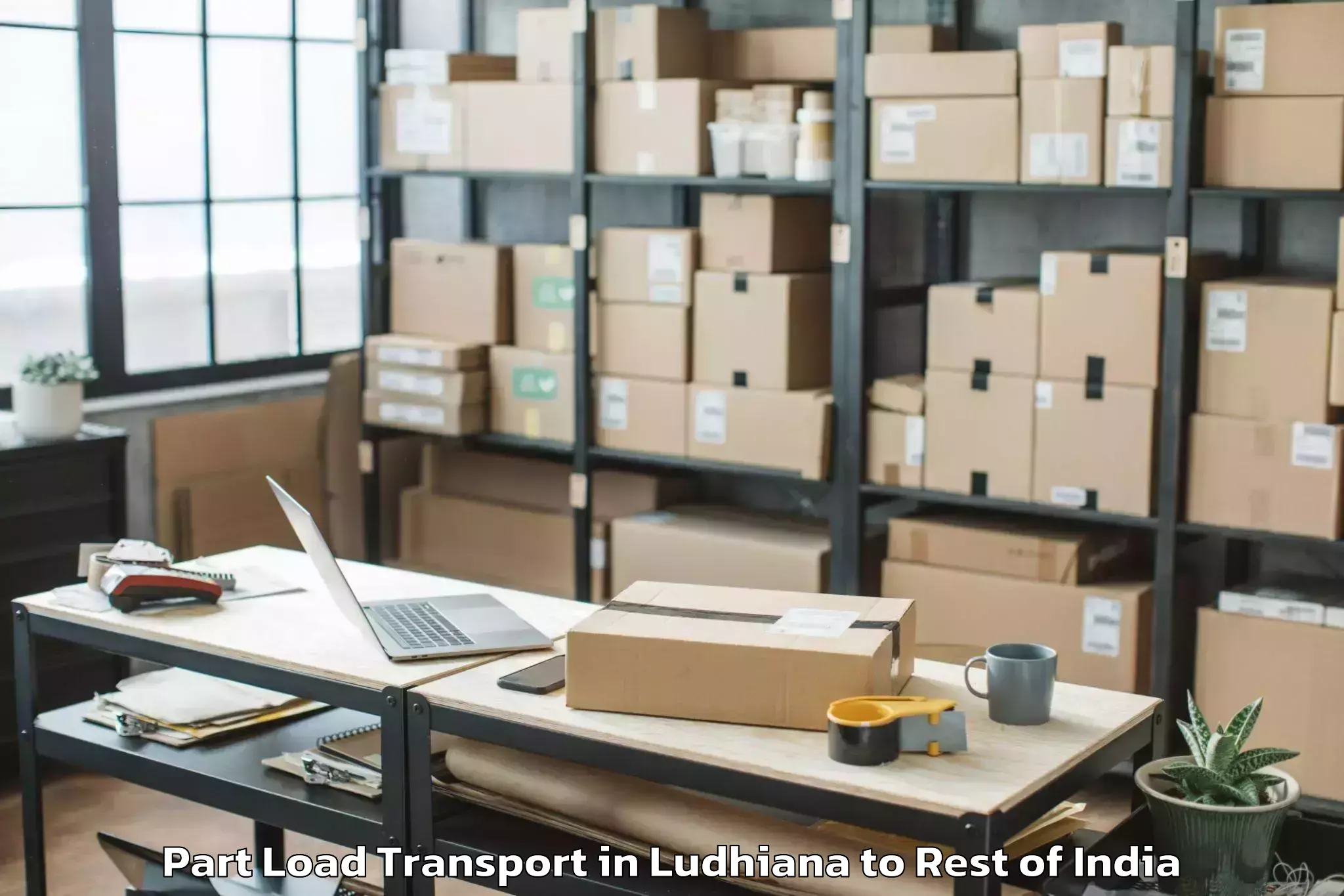 Easy Ludhiana to Awantipur Part Load Transport Booking